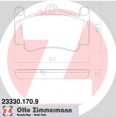 Тормозные колодки Otto Zimmermann 23330.170.9