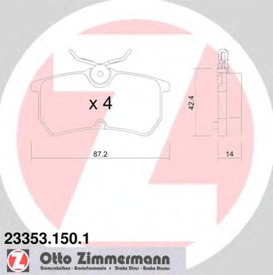Тормозные колодки Otto Zimmermann 23353.150.1