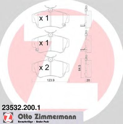 Тормозные колодки Otto Zimmermann 23532.200.1