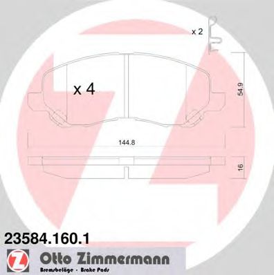 Тормозные колодки Otto Zimmermann 23584.160.1