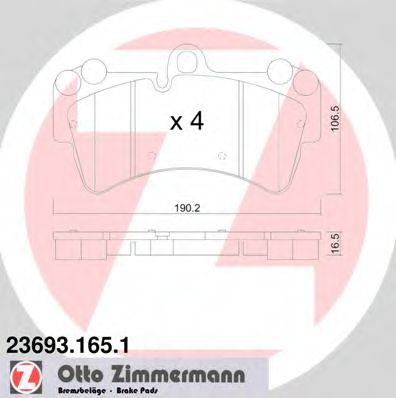 Тормозные колодки Otto Zimmermann 23693.165.1