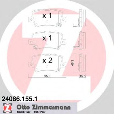 Тормозные колодки Otto Zimmermann 24086.155.1