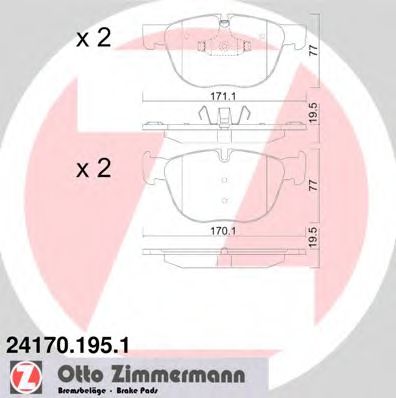 Тормозные колодки Otto Zimmermann 24170.195.1