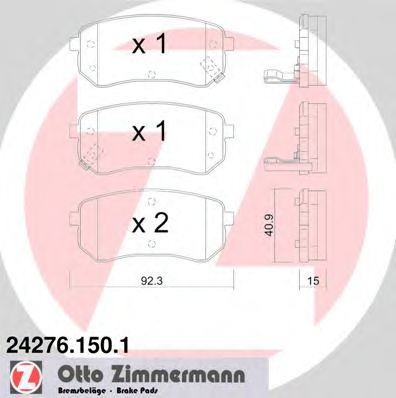 Тормозные колодки Otto Zimmermann 24276.150.1