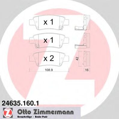Тормозные колодки Otto Zimmermann 24635.160.1