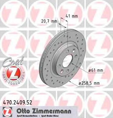 Тормозной диск Otto Zimmermann 470.2409.52