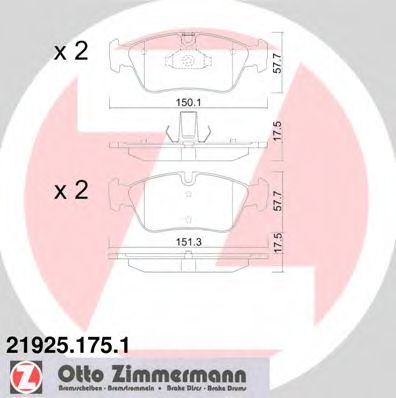 Тормозные колодки Otto Zimmermann 21925.175.1