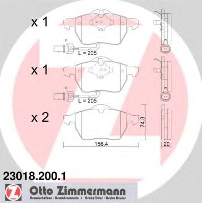 Тормозные колодки Otto Zimmermann 23018.200.1