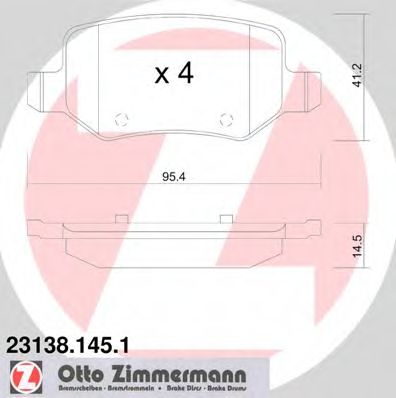 Тормозные колодки Otto Zimmermann 23138.145.1