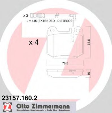 Тормозные колодки Otto Zimmermann 23157.160.2