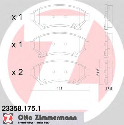 Тормозные колодки Otto Zimmermann 23358.175.1