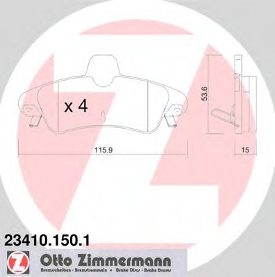 Тормозные колодки Otto Zimmermann 23410.150.1