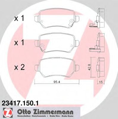 Тормозные колодки Otto Zimmermann 23417.150.1