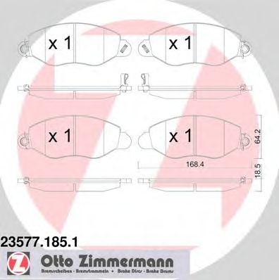 Тормозные колодки Otto Zimmermann 23577.185.1