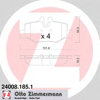 Тормозные колодки Otto Zimmermann 24008.185.1