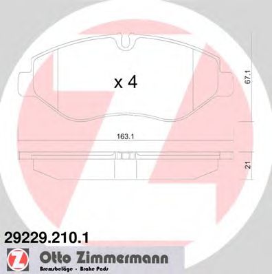 Тормозные колодки Otto Zimmermann 29229.210.1