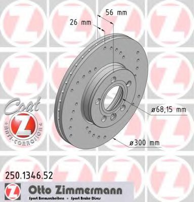 Тормозной диск Otto Zimmermann 250.1346.52