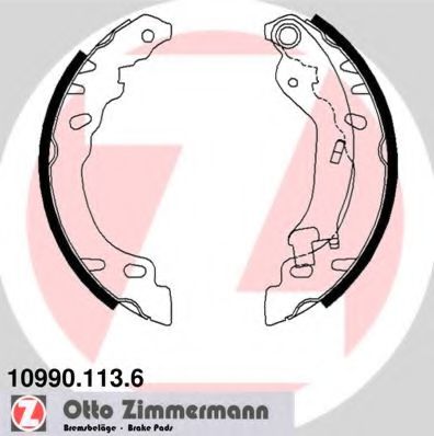 Тормозные колодки барабанные Otto Zimmermann 10990.113.6