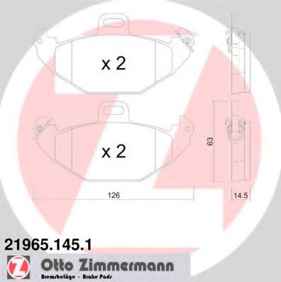 Тормозные колодки Otto Zimmermann 21965.145.1