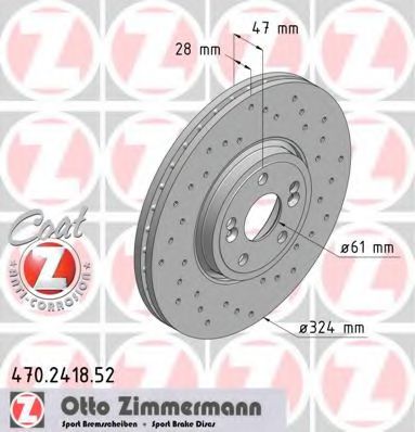 Тормозной диск Otto Zimmermann 470.2418.52