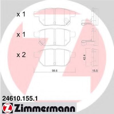 Тормозные колодки Otto Zimmermann 24610.155.1
