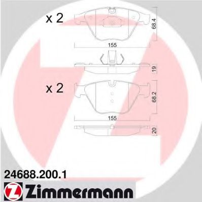 Тормозные колодки Otto Zimmermann 24688.200.1