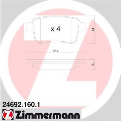 Тормозные колодки Otto Zimmermann 24692.160.1