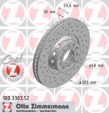 Тормозной диск Otto Zimmermann 100.3303.52