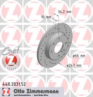 Тормозной диск Otto Zimmermann 440.2031.52