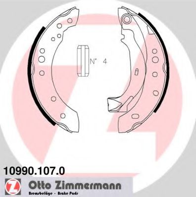 Тормозные колодки барабанные Otto Zimmermann 10990.107.0