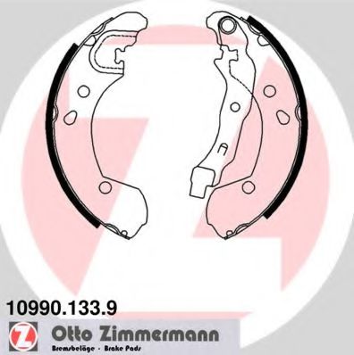 Тормозные колодки барабанные Otto Zimmermann 10990.133.9