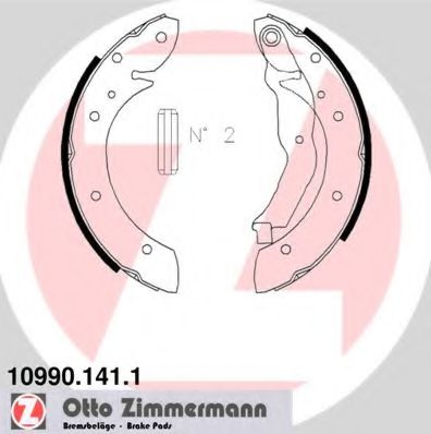 Тормозные колодки барабанные Otto Zimmermann 10990.141.1