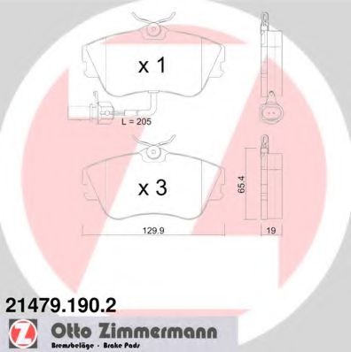 Тормозные колодки Otto Zimmermann 21479.190.2