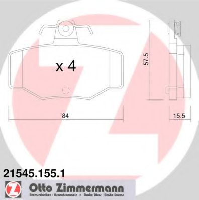 Тормозные колодки Otto Zimmermann 21545.155.1