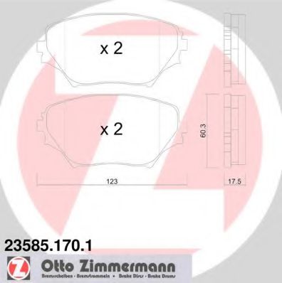 Тормозные колодки Otto Zimmermann 23585.170.1