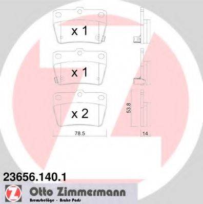 Тормозные колодки Otto Zimmermann 23656.140.1