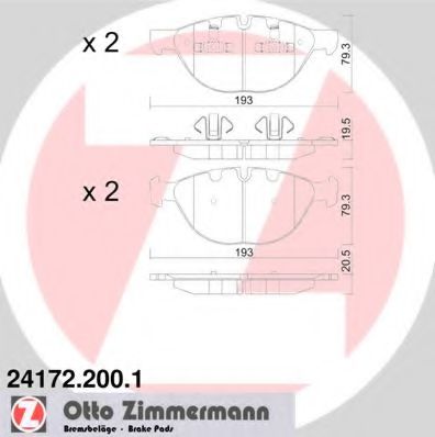 Тормозные колодки Otto Zimmermann 24172.200.1