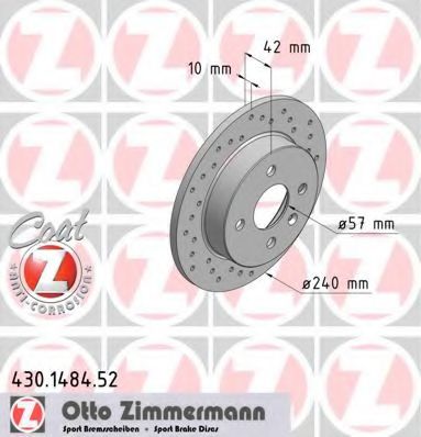 Тормозной диск Otto Zimmermann 430.1484.52