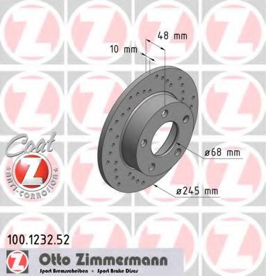 Тормозной диск Otto Zimmermann 100.1232.52