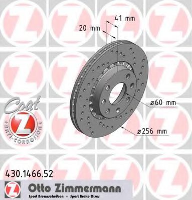 Тормозной диск Otto Zimmermann 430.1466.52