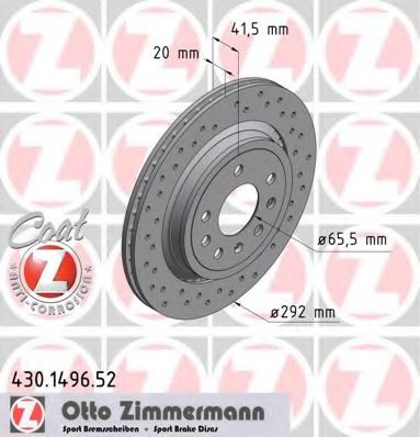 Тормозной диск Otto Zimmermann 430.1496.52