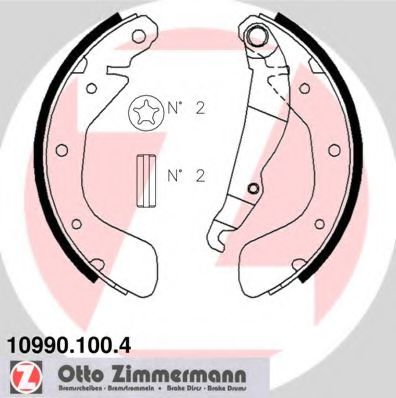 Тормозные колодки барабанные Otto Zimmermann 10990.100.4