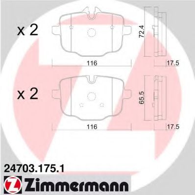 Тормозные колодки Otto Zimmermann 24703.175.1