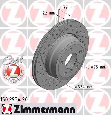 Тормозной диск Otto Zimmermann 150.2934.20