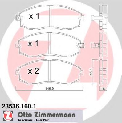 Тормозные колодки Otto Zimmermann 23536.160.1