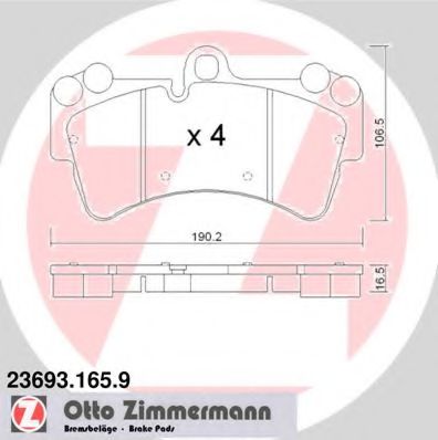 Тормозные колодки Otto Zimmermann 23693.165.9