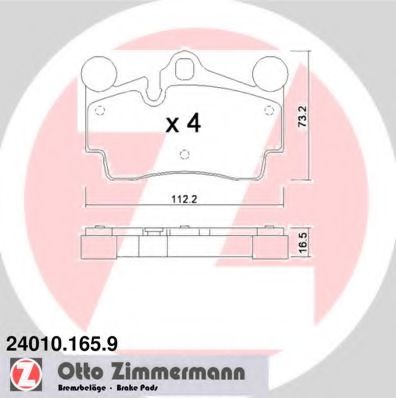 Тормозные колодки Otto Zimmermann 24010.165.9