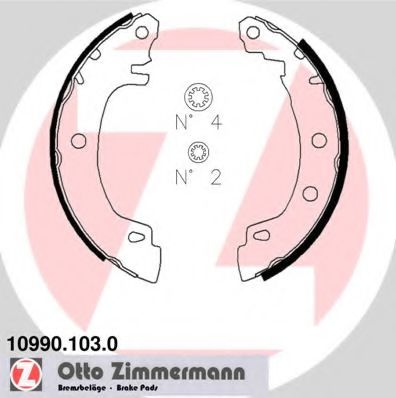 Тормозные колодки барабанные Otto Zimmermann 10990.103.0