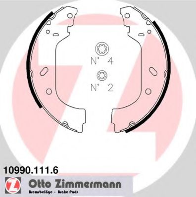 Тормозные колодки барабанные Otto Zimmermann 10990.111.6