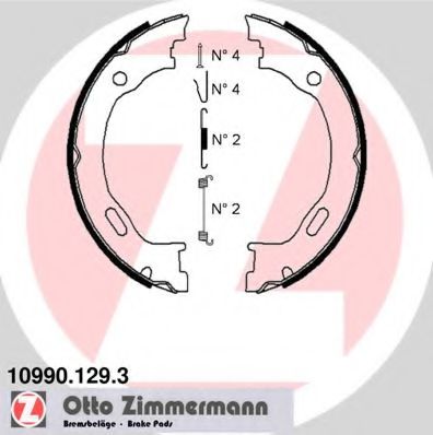 Тормозные колодки барабанные Otto Zimmermann 10990.129.3